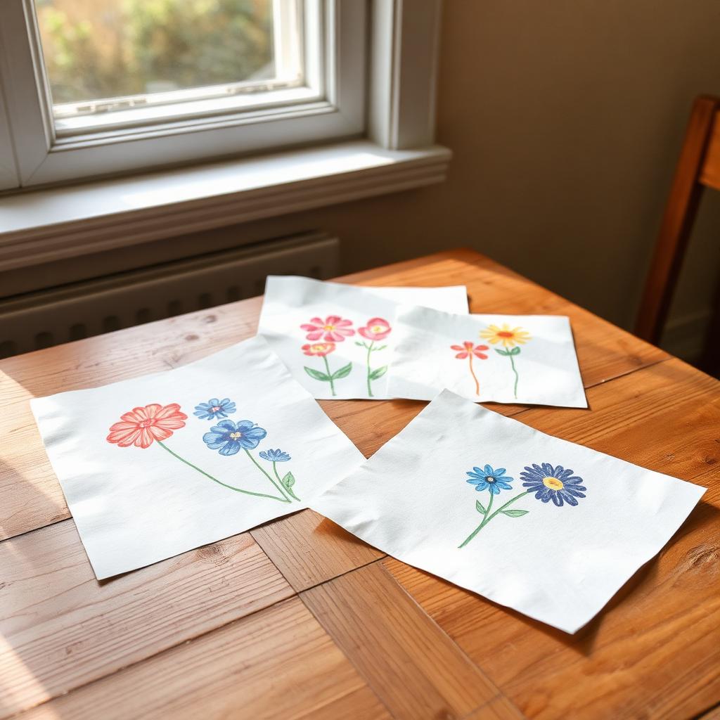 Trio de cartes aquarelle