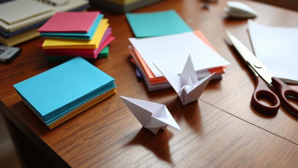 Le matériel utilisé — Mobile de grues origami